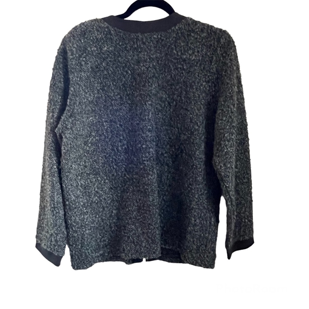 Cathy Daniels Black Zippered Cardigan with stud embellishments- L - Picture 3 of 8